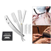 Stainless Steel Barber Straight Edge Razor with 100Piece Blades Silver