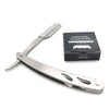 Stainless Steel Barber Straight Edge Razor with 100Piece Blades Silver