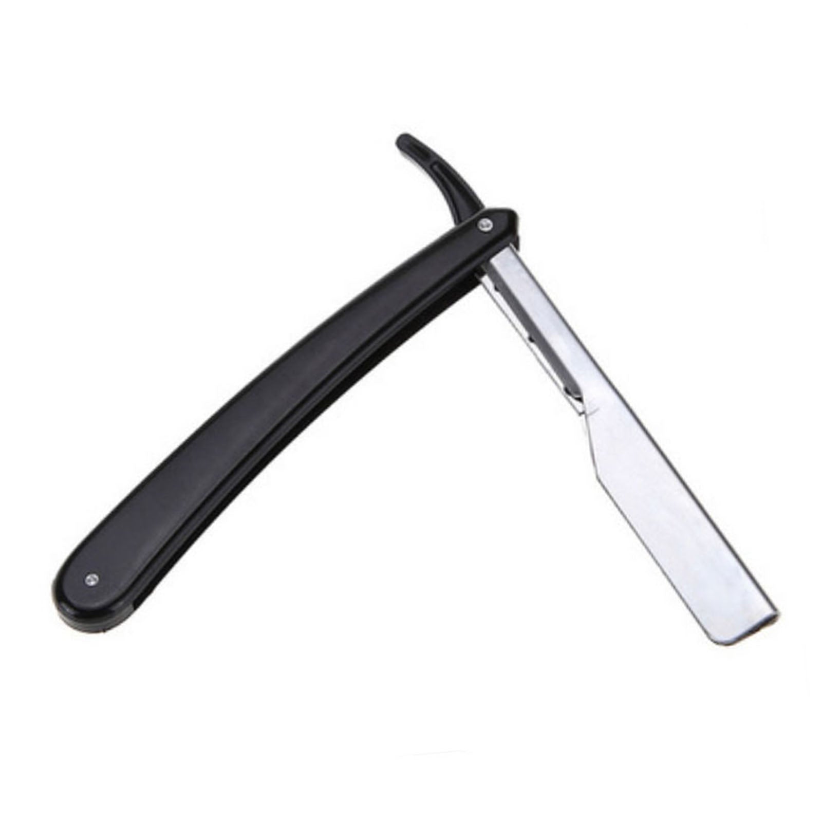 Stainless Steel Barber Straight Edge Razor Kit with 100Piece Blades Black