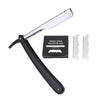 Stainless Steel Barber Straight Edge Razor Kit with 100Piece Blades Black