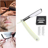 Stainless Steel Barber Straight Edge Razor Kit with 100Piece Blades Yellow