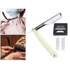 Stainless Steel Barber Straight Edge Razor Kit with 100Piece Blades Yellow