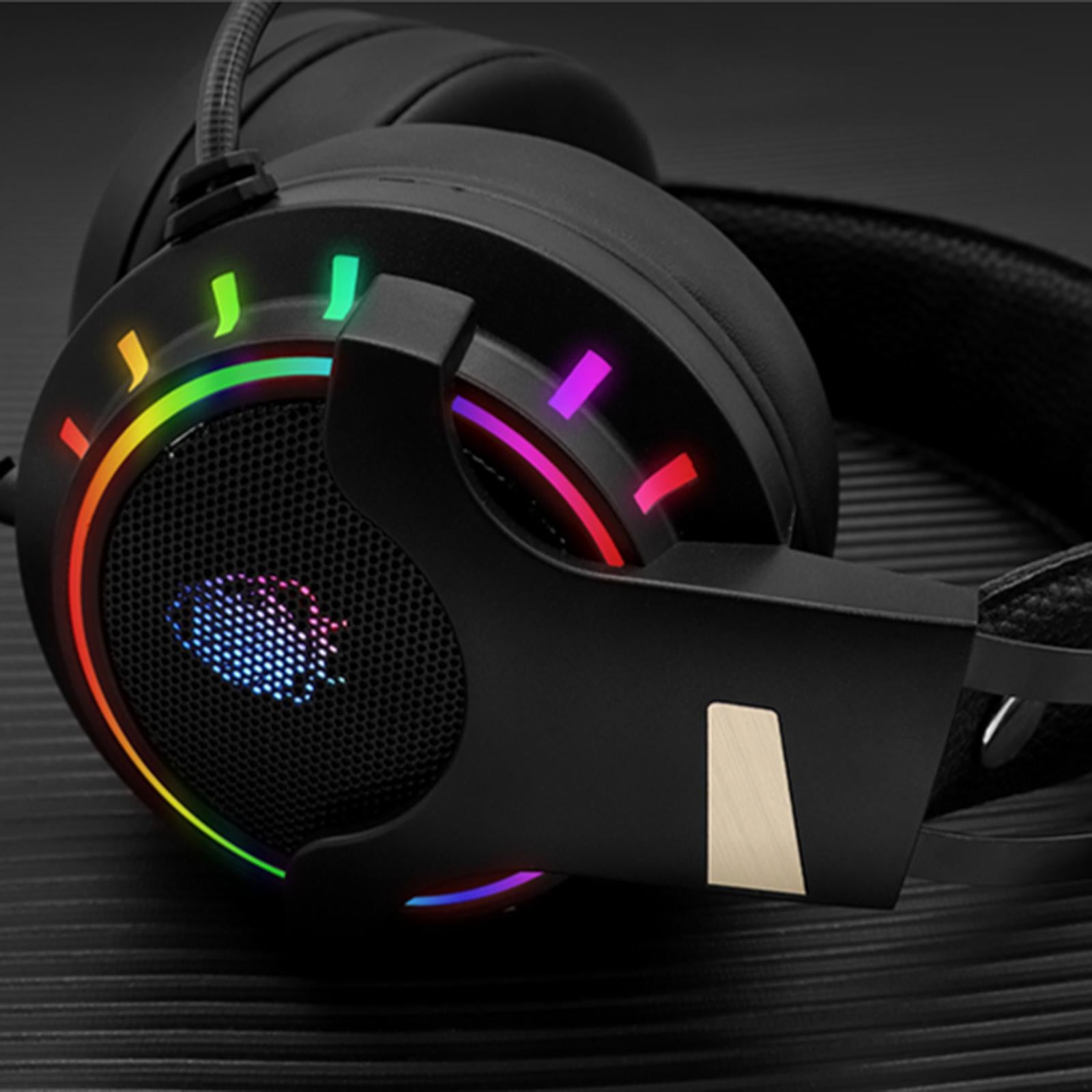 K3 7.1 Channel Gaming Headset Headphone for Music RGB Light Backlit with Mic