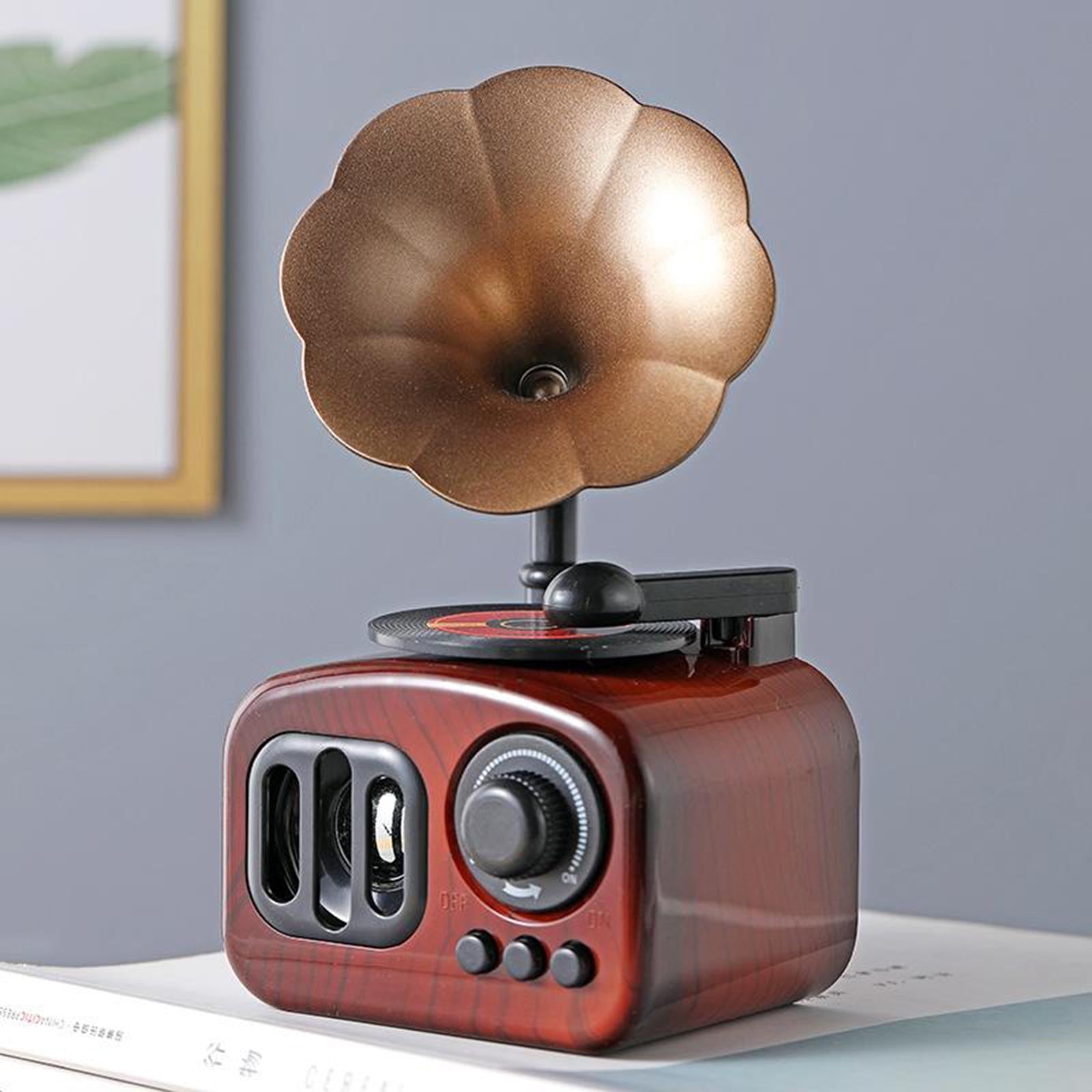 Retro Gramophone Art Music Box Ornament Home Desktop Decor Present Crafts