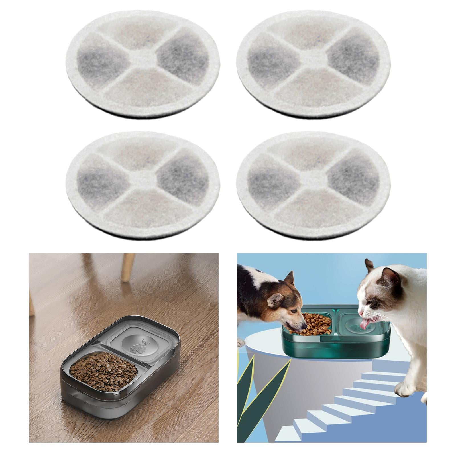 2L Cats and Dogs Feed Water Pet Feeder Dry Food Dispenser 4pcs Filters Only