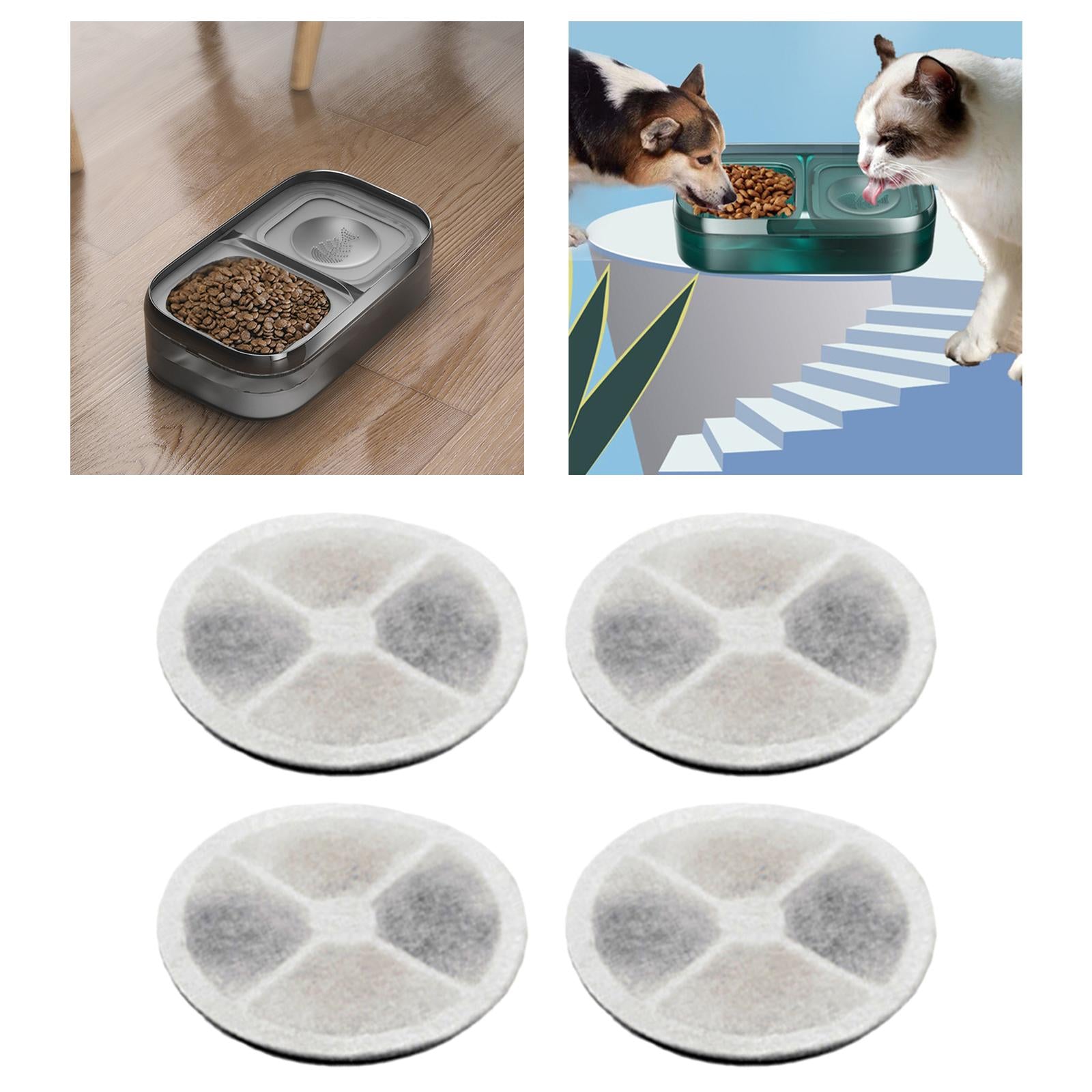 2L Cats and Dogs Feed Water Pet Feeder Dry Food Dispenser 4pcs Filters Only