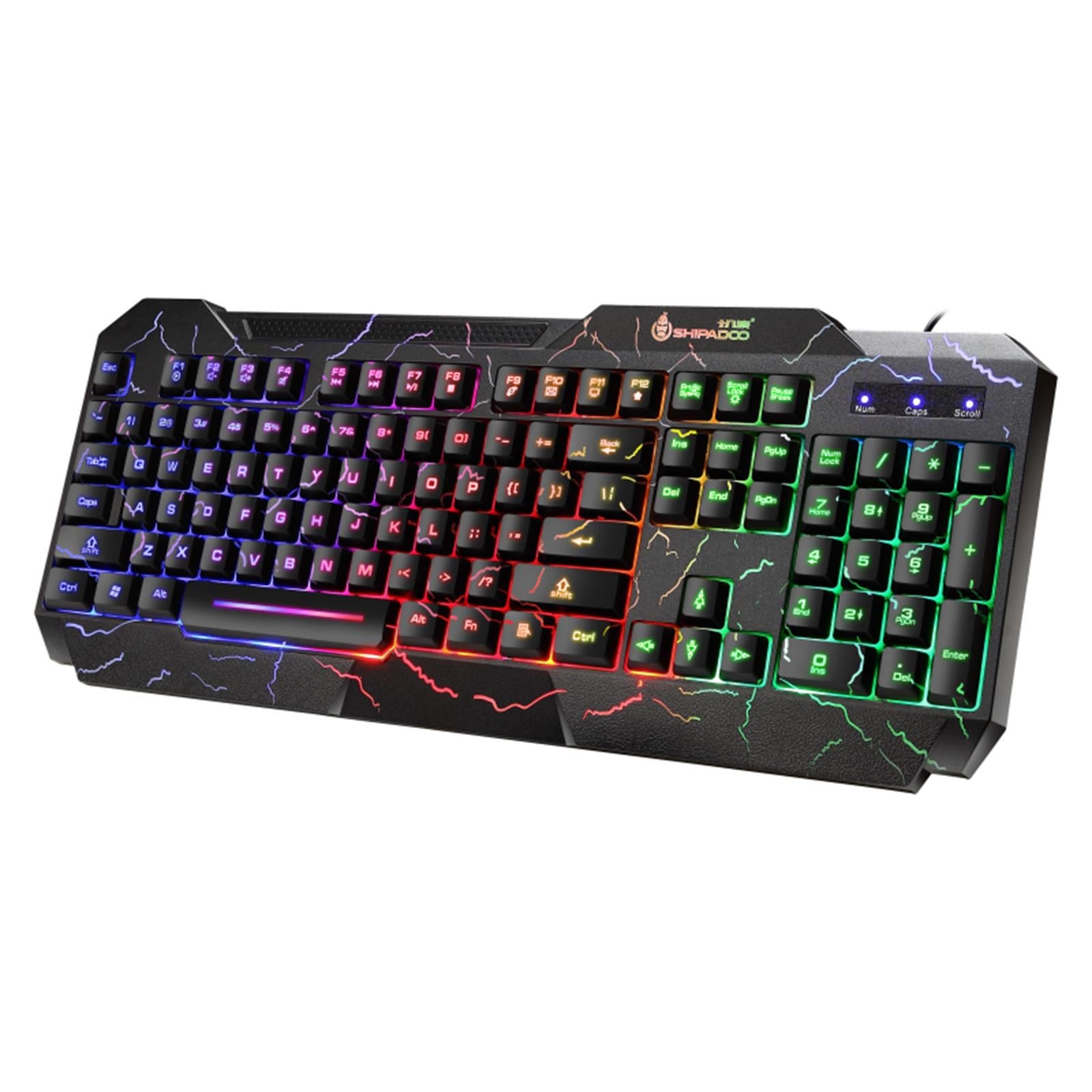 LED Gaming Keyboard and Mouse Combo RGB Hot Key Bottons Ergonomic USB for PC