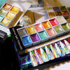 6 Colors Glitter Shimmer Solid Watercolor Painting Palette DIY Nail Art 04