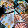 6 Colors Glitter Shimmer Solid Watercolor Painting Palette DIY Nail Art 04