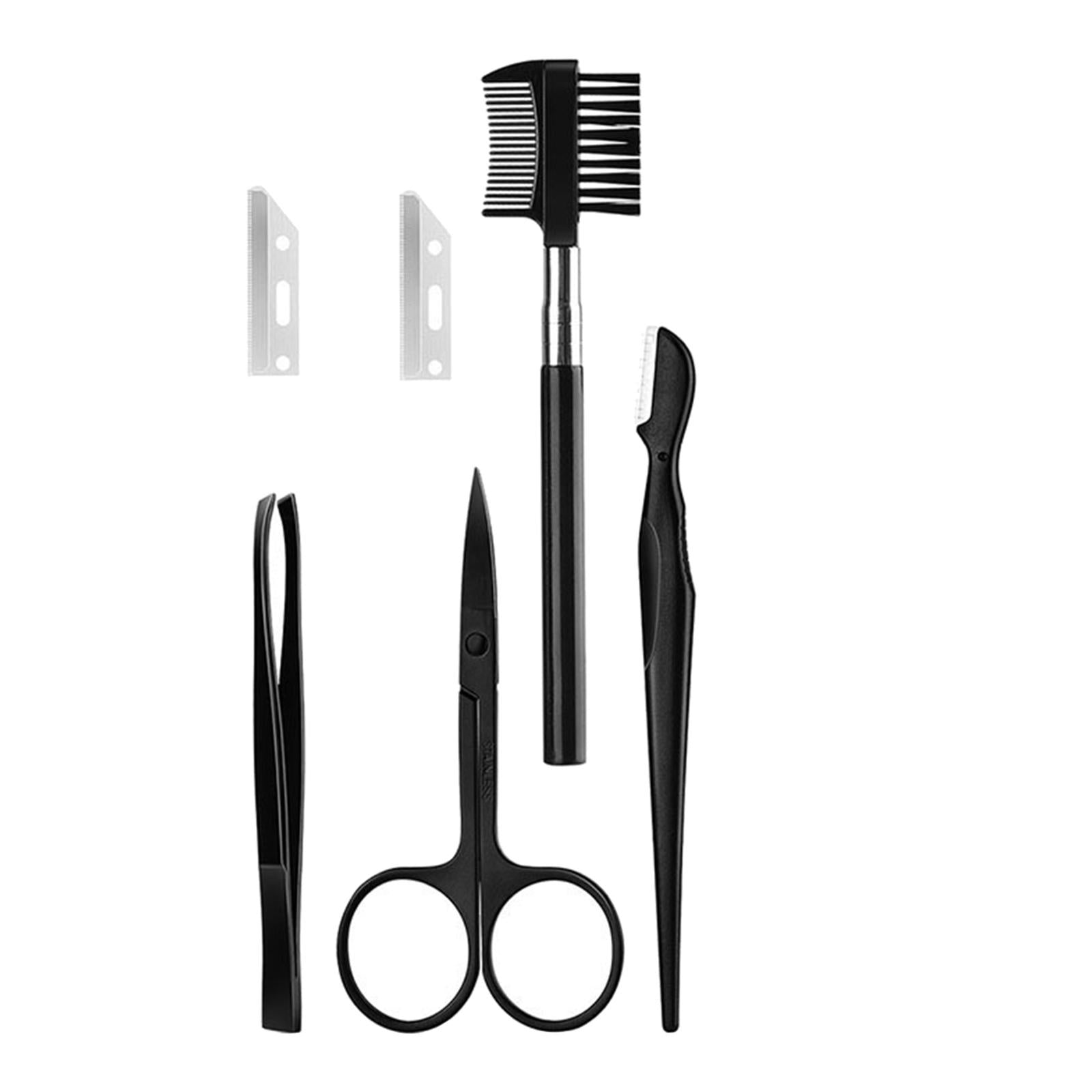 11 Pcs Eyebrow Tweezer Scissor Trimmer Set Eye Brow Grooming Kit Men Women