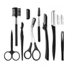 11 Pcs Eyebrow Tweezer Scissor Trimmer Set Eye Brow Grooming Kit Men Women