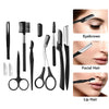 11 Pcs Eyebrow Tweezer Scissor Trimmer Set Eye Brow Grooming Kit Men Women