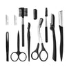 11 Pcs Eyebrow Tweezer Scissor Trimmer Set Eye Brow Grooming Kit Men Women