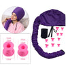 Portable Bonnet Hood Cover Hair Dryer Attachment Retractable Hose Purple