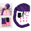 Portable Bonnet Hood Cover Hair Dryer Attachment Retractable Hose Purple