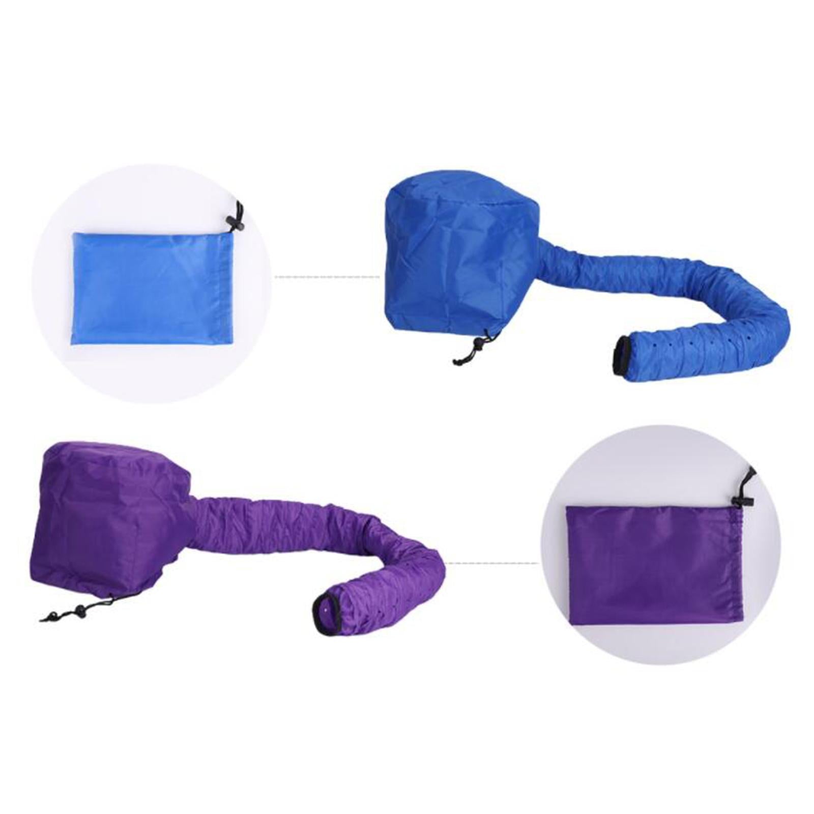 Portable Bonnet Hood Cover Hair Dryer Attachment Retractable Hose Purple