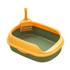 Cat Litter Box Pet Litter Tray Kitten Pan Toilet Shovel Bedpan Green