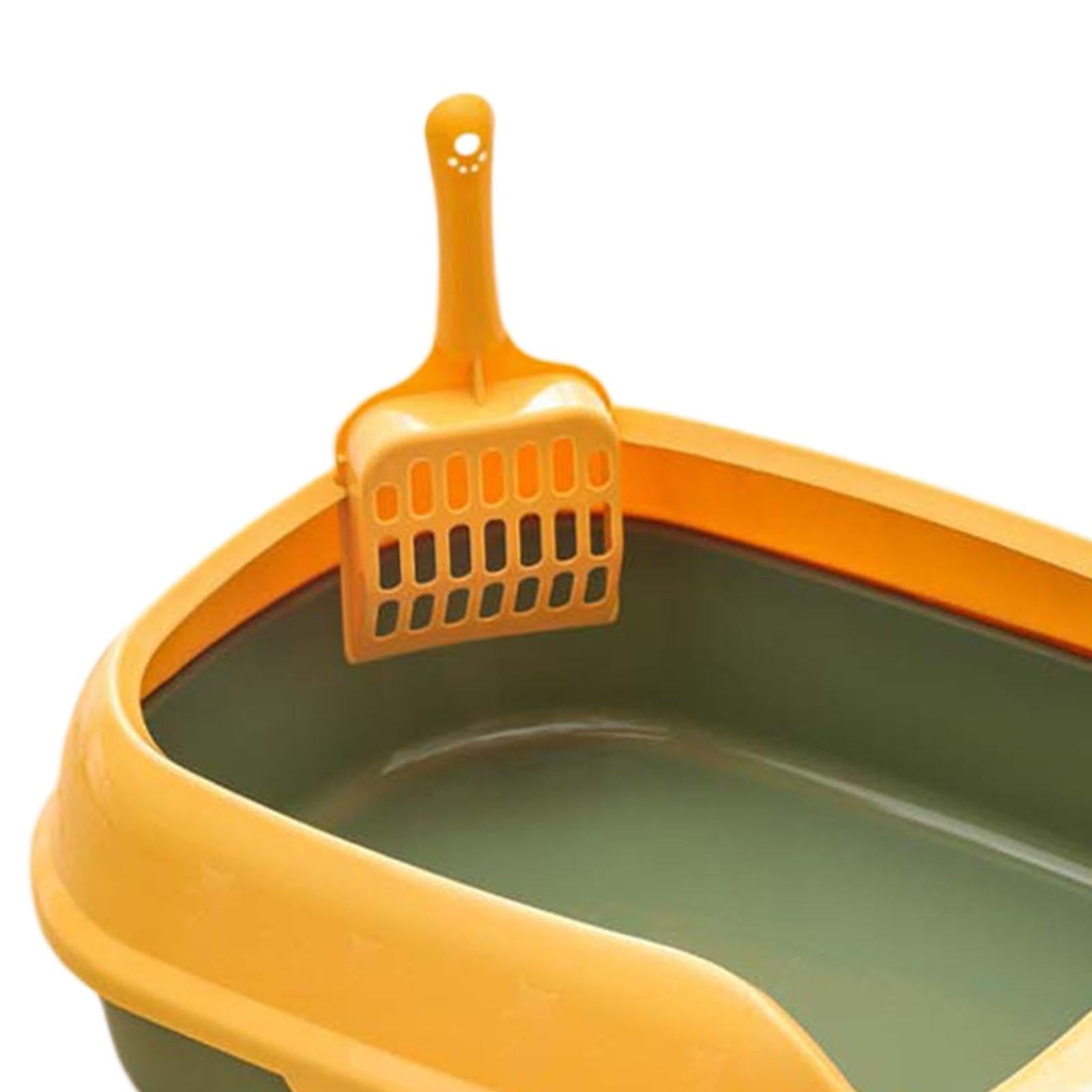 Cat Litter Box Pet Litter Tray Kitten Pan Toilet Shovel Bedpan Green