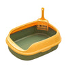 Cat Litter Box Pet Litter Tray Kitten Pan Toilet Shovel Bedpan Green