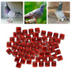 100Pcs 2022 Aluminium Bird Racing Pigeon Foot Rings Bands 8mm Red