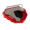 CNC Aluminum Side Stand Enlarger Kickstand Extension Pad For HONDA Red