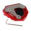 CNC Aluminum Side Stand Enlarger Kickstand Extension Pad For HONDA Red