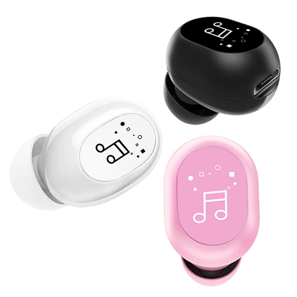 Mini In-Ear Wireless Earphone Headset Touch Control for Phones Hiking Black