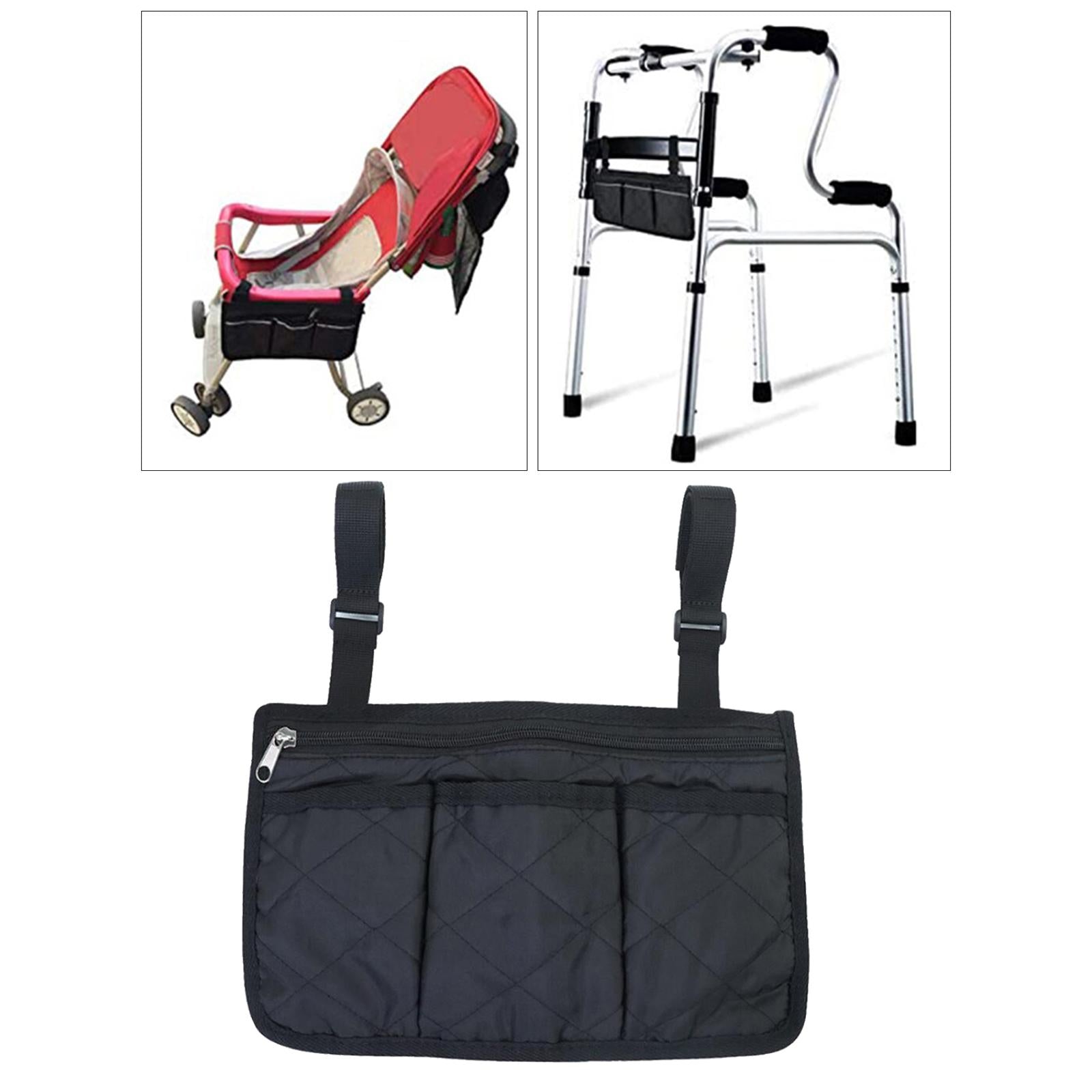 Waterproof Wheelchair Side Armrest Pouch Bag For Cup Pill Box Accessories