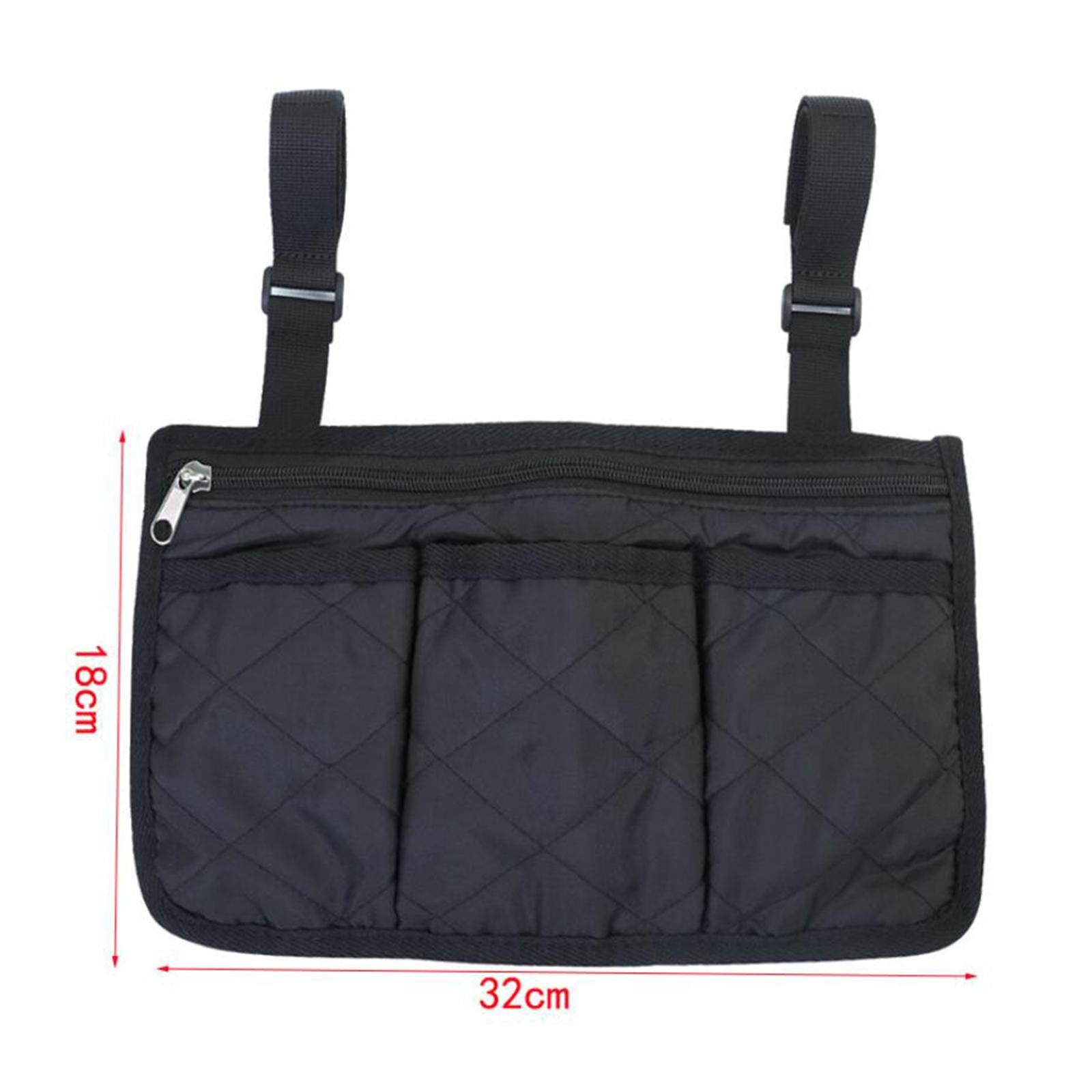 Waterproof Wheelchair Side Armrest Pouch Bag For Cup Pill Box Accessories