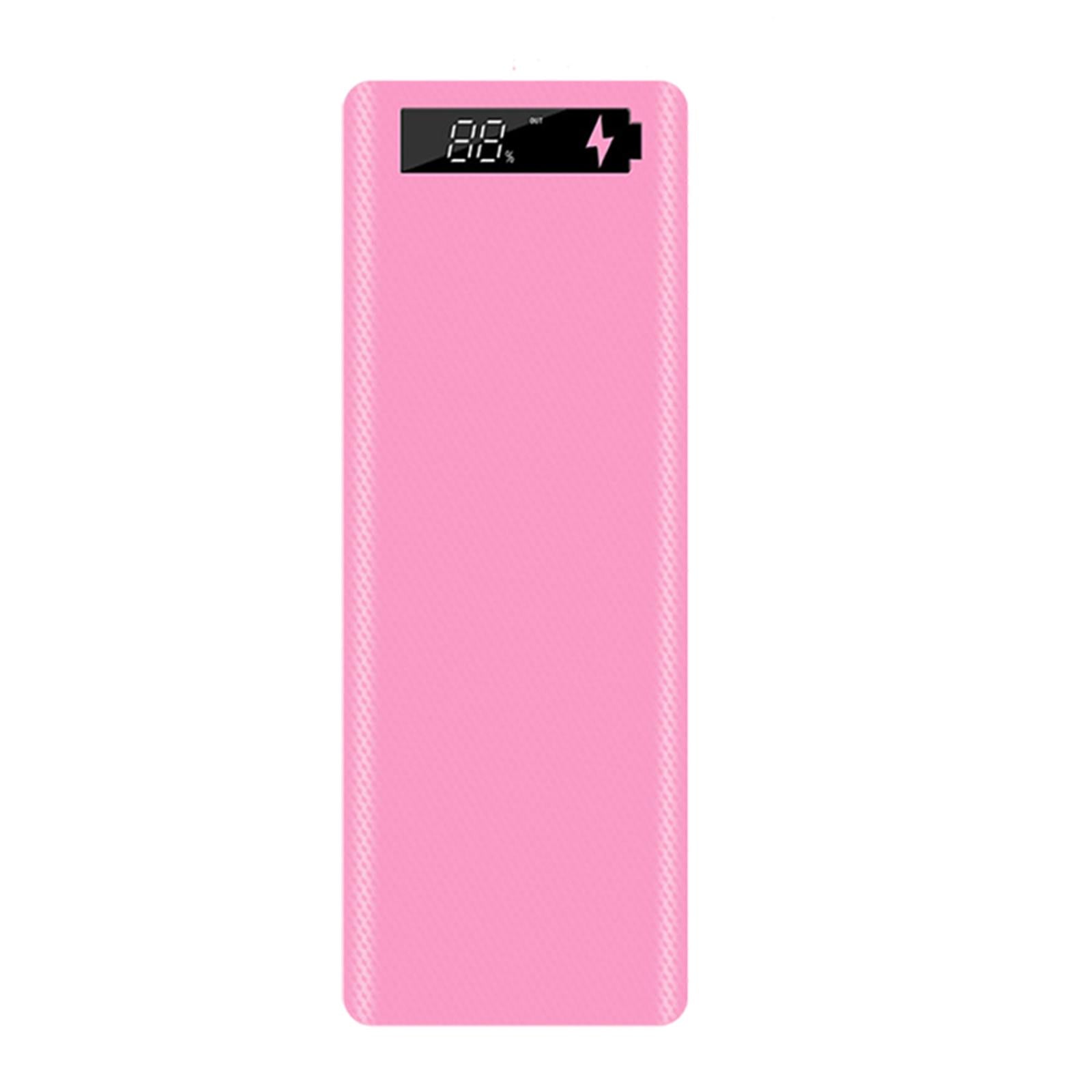 30000mAh 10x18650 Power Bank Dual USB for All USB Devices Pink