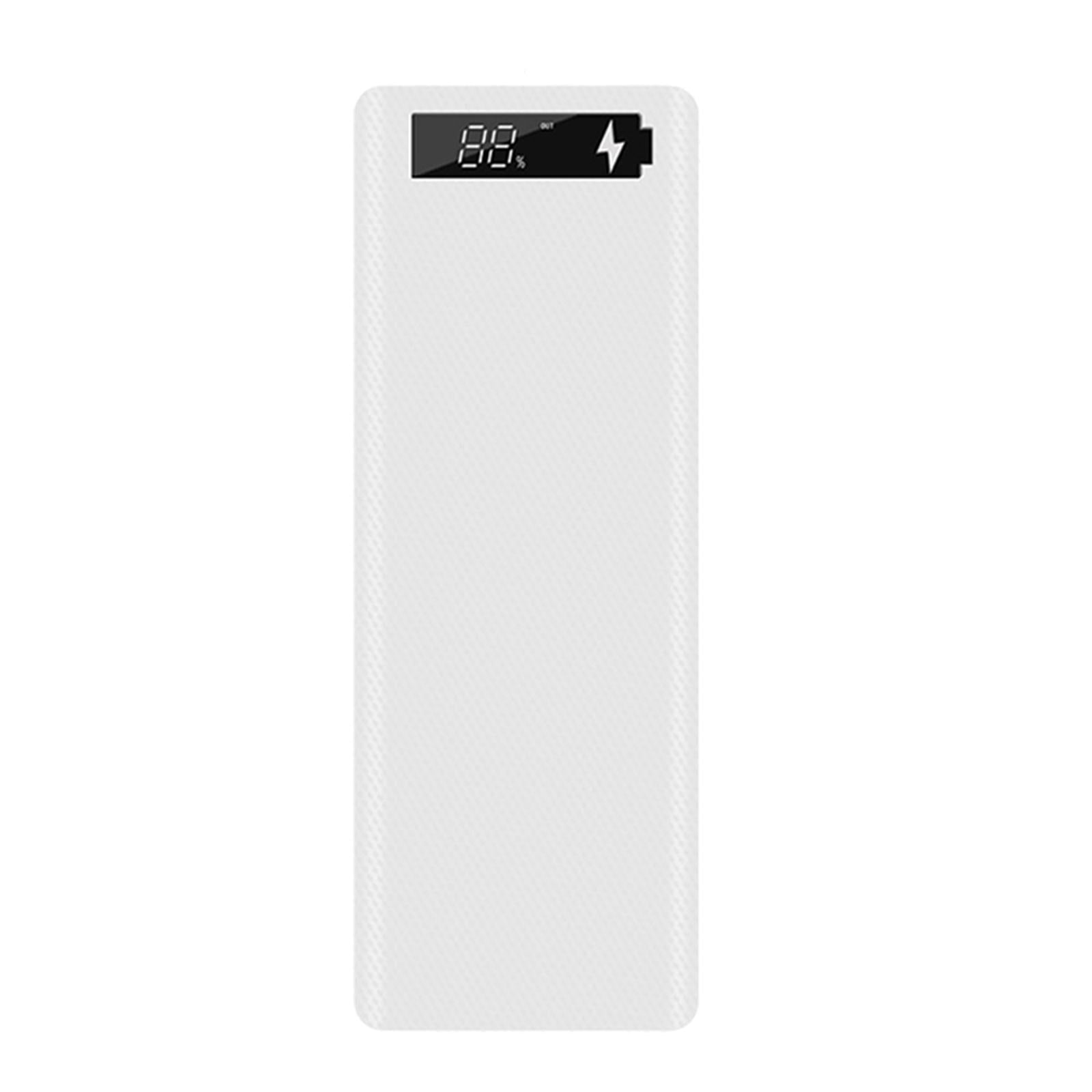 30000mAh 10x18650 Power Bank Dual USB for All USB Devices White