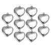 Stainless Steel Love Heart Pendant Jewelry Necklace Gift Birthday Present 14x15.5mm