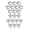 Stainless Steel Love Heart Pendant Jewelry Necklace Gift Birthday Present 14x15.5mm