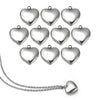 Stainless Steel Love Heart Pendant Jewelry Necklace Gift Birthday Present 14x15.5mm