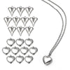 Stainless Steel Love Heart Pendant Jewelry Necklace Gift Birthday Present 14x15.5mm