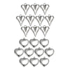 Stainless Steel Love Heart Pendant Jewelry Necklace Gift Birthday Present 14x15.5mm