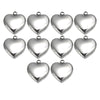 Stainless Steel Love Heart Pendant Jewelry Necklace Gift Birthday Present 14x15.5mm