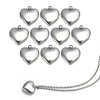 Stainless Steel Love Heart Pendant Jewelry Necklace Gift Birthday Present 14x15.5mm