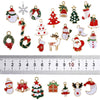 50Pcs Enamel Christmas Charms Pendant Gifts for DIY Anklet Jewelry Making