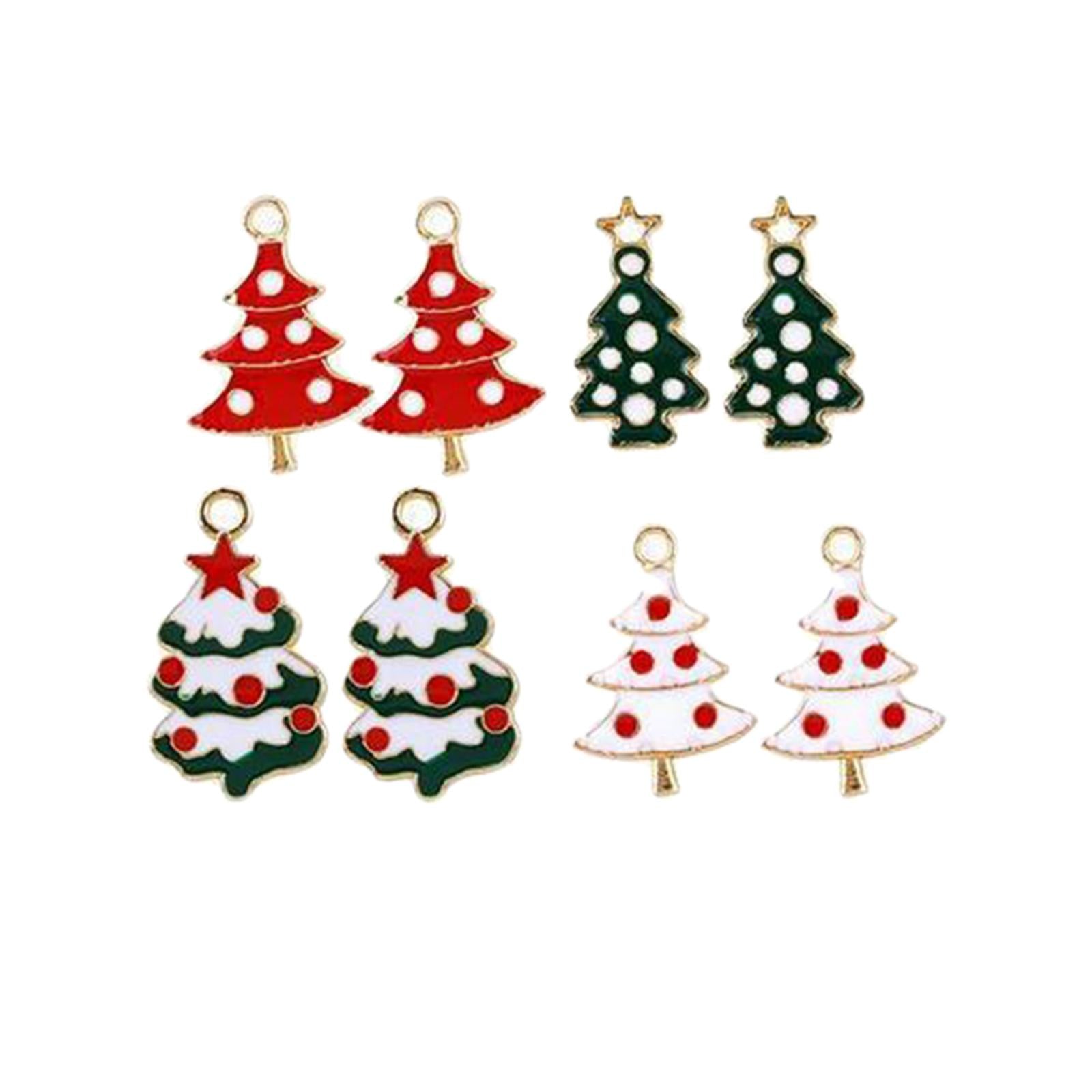 50Pcs Enamel Christmas Charms Pendant Gifts for DIY Anklet Jewelry Making