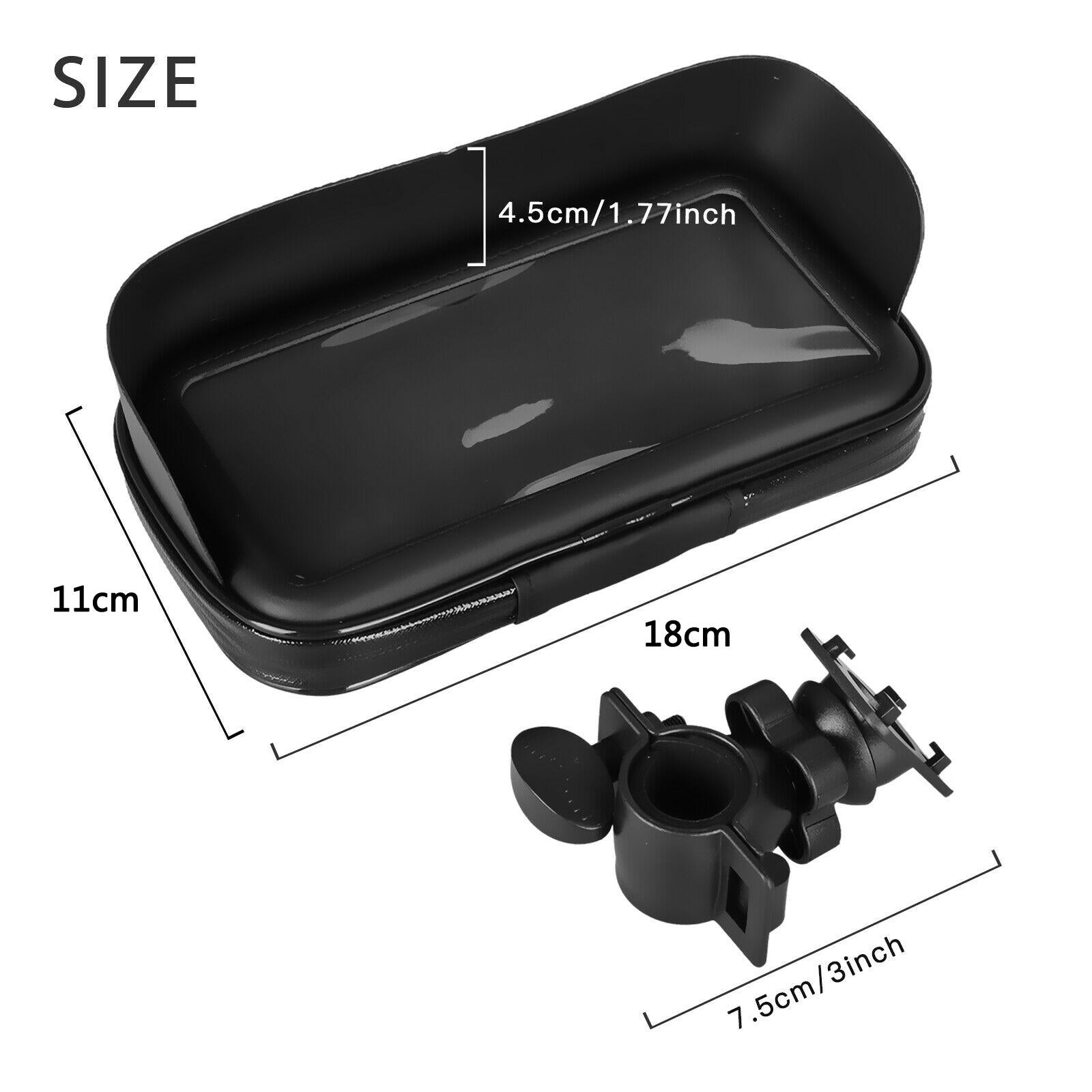 Waterproof Bicycle Cell Phone/GPS Holder Case Bag Mount For Handlebar Black Plus