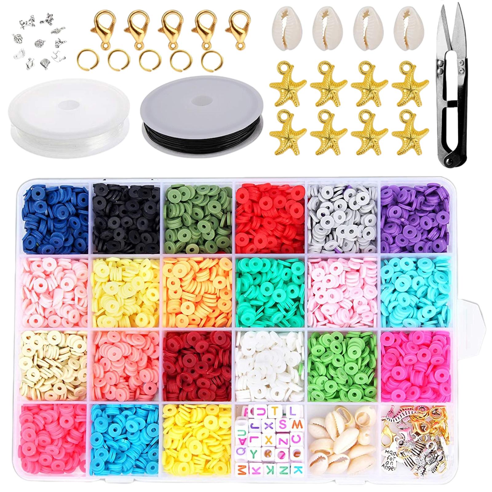 3931x Multi Colors Flat Polymer Clay Beads Spacer Beads DIY Jewelry Finding