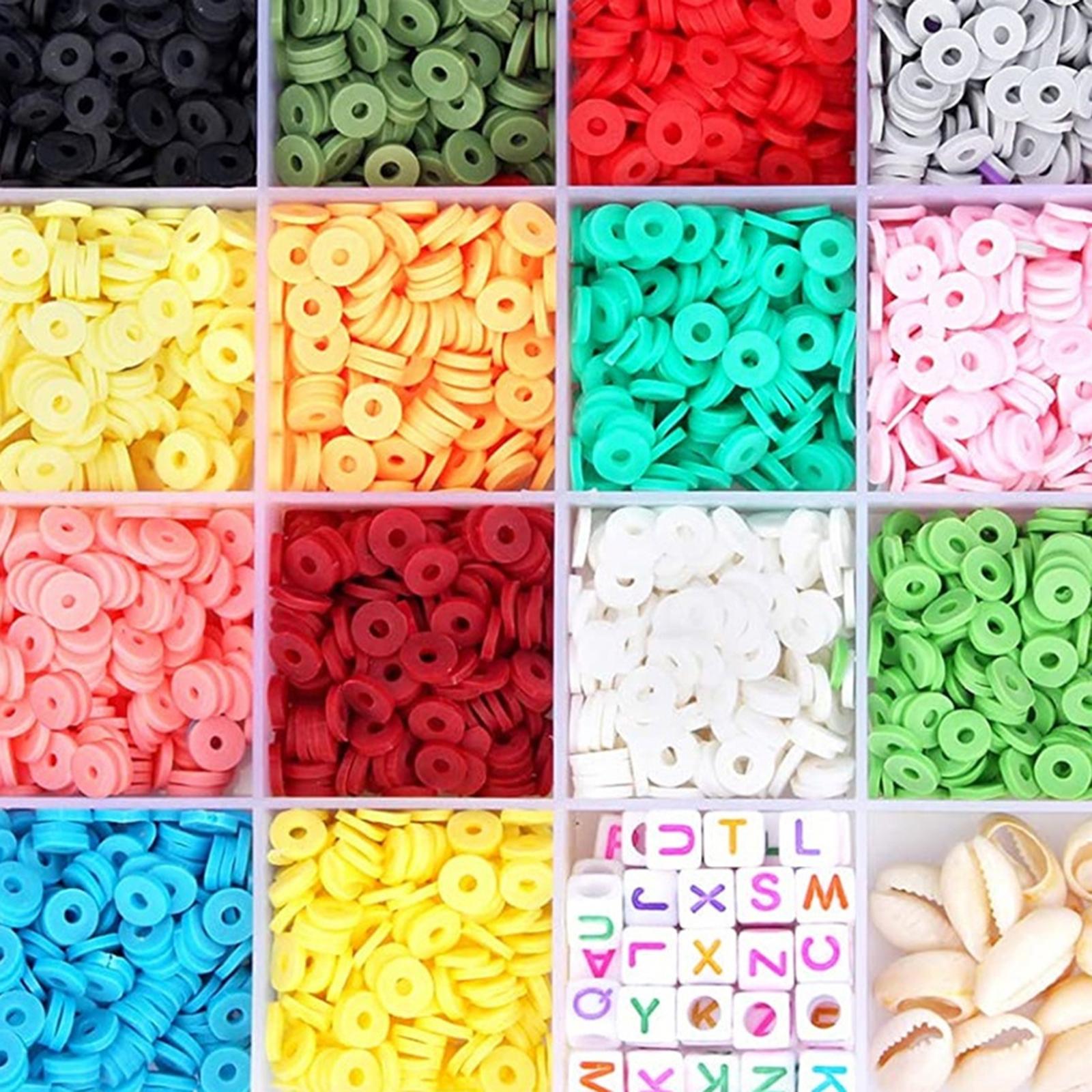 3931x Multi Colors Flat Polymer Clay Beads Spacer Beads DIY Jewelry Finding