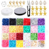 3931x Multi Colors Flat Polymer Clay Beads Spacer Beads DIY Jewelry Finding