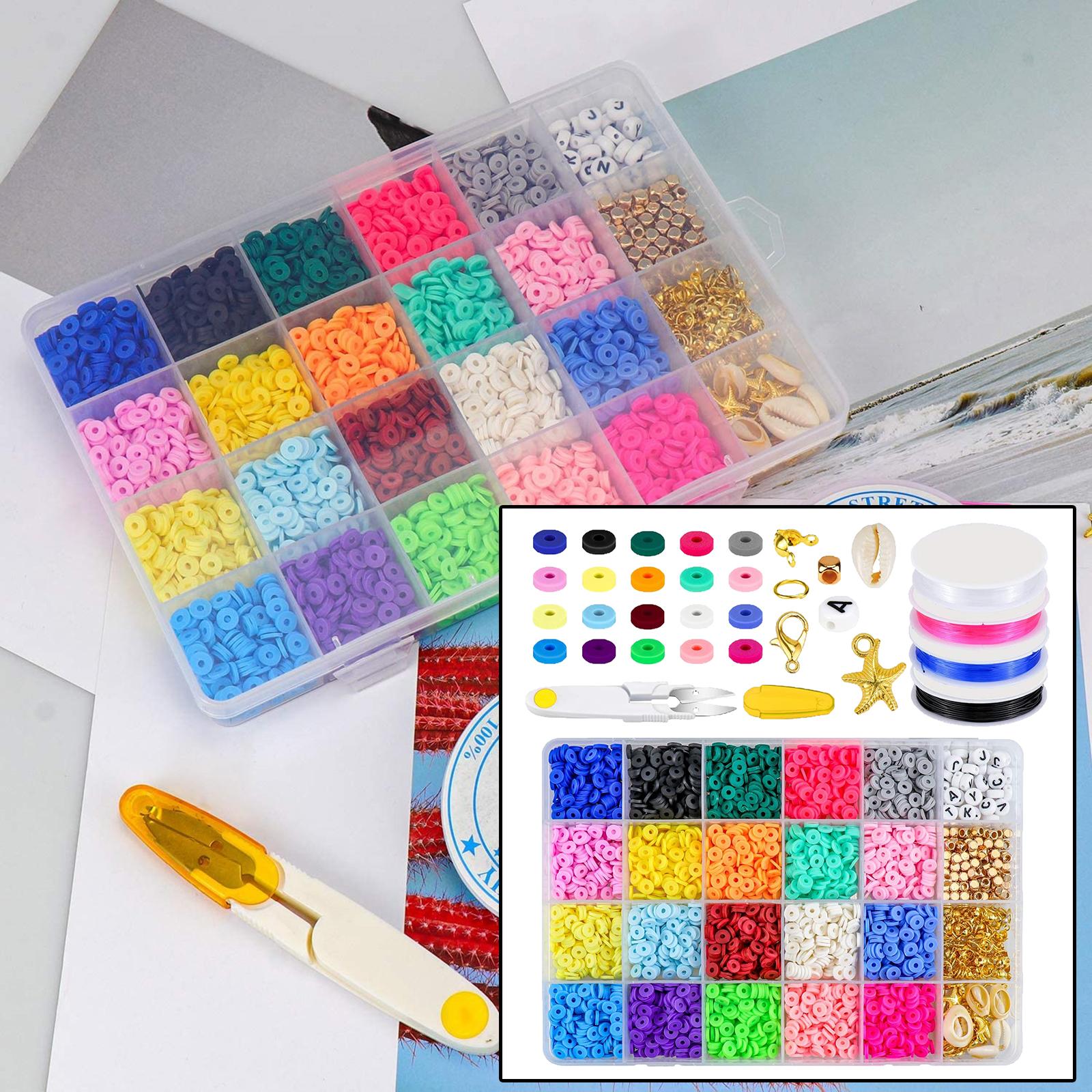 1 Box 6mm Polymer Clay Beads Spacer Craft Kit DIY Jewelry Making Finding