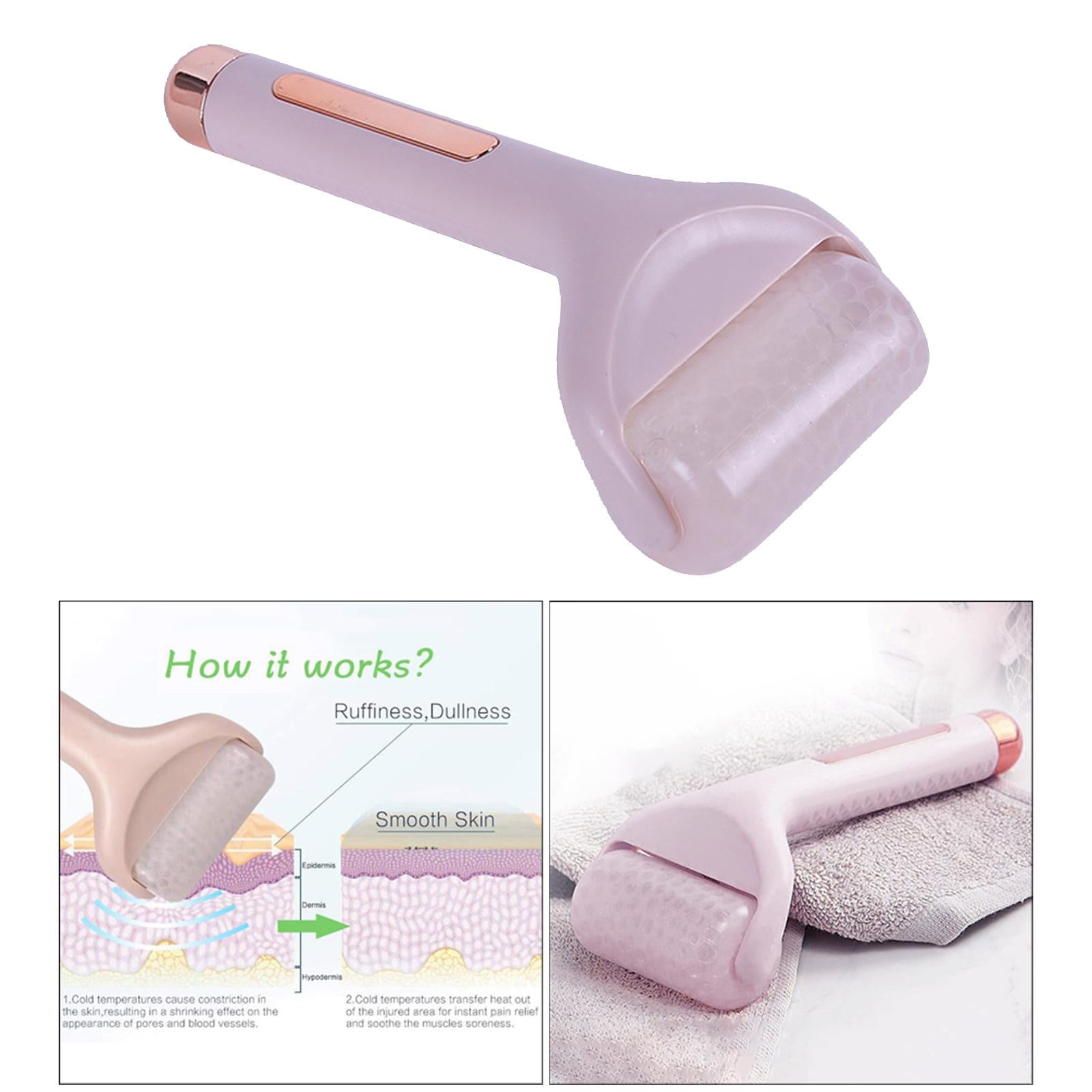 Ice Roller Face Massager for Puffiness Dark Circles Muscle Soreness Pink