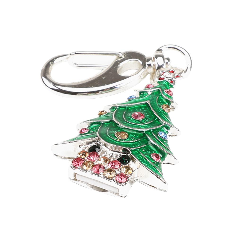 USB 2.0 Flash Drive U Disk Crystal Christmas Green Tree with Keychain 256M