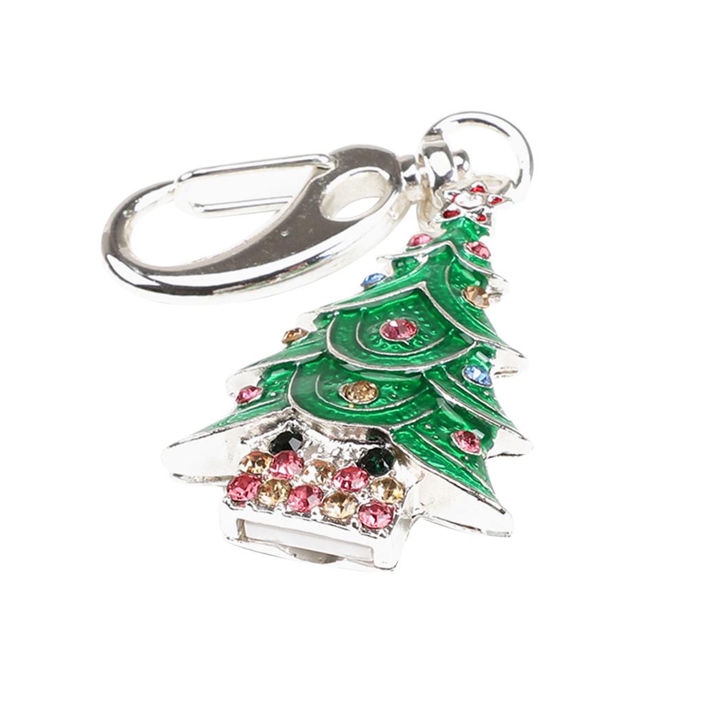 USB 2.0 Flash Drive U Disk Crystal Christmas Green Tree with Keychain 256M