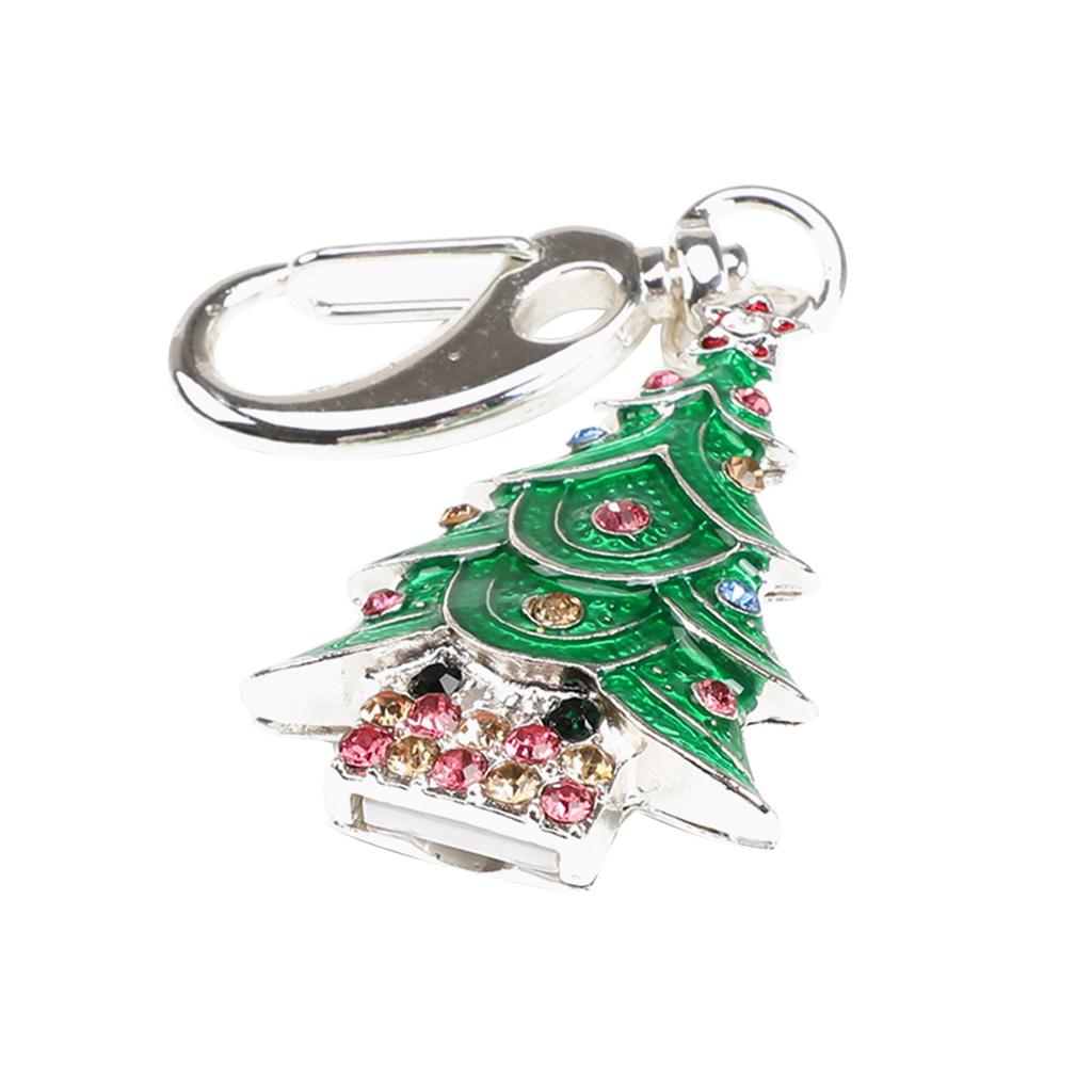 USB 2.0 Flash Drive U Disk Crystal Christmas Green Tree with Keychain 256M