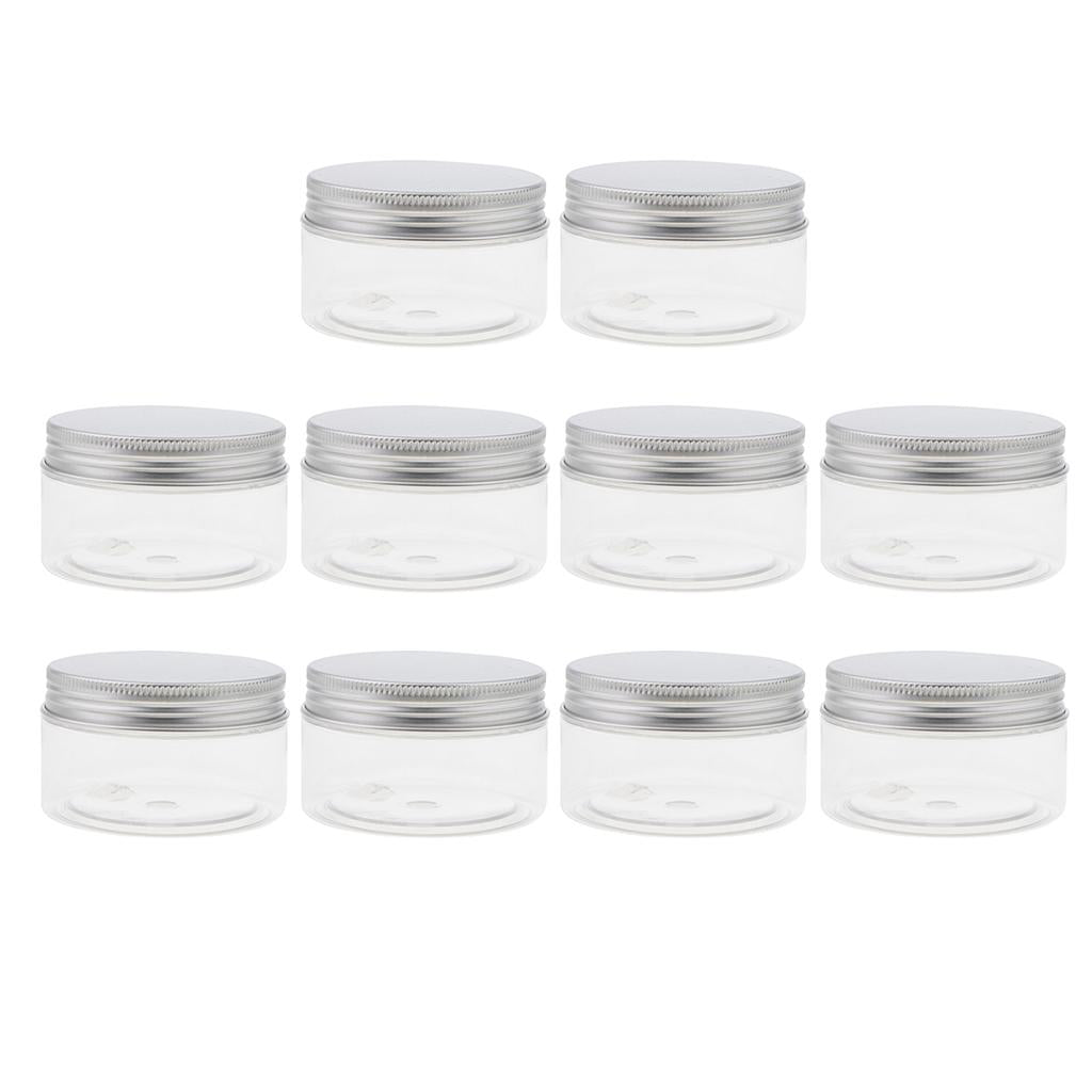 10pcs Empty Cosmetic Pots Lip Balm Container Jar Aluminum Cap Tins  100ml